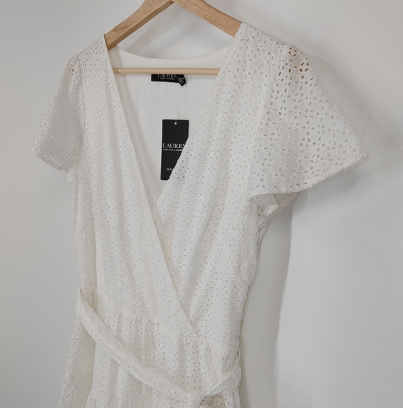 Ralph Lauren Cotton Eyelet Midi Dress - Picture 4 of 8